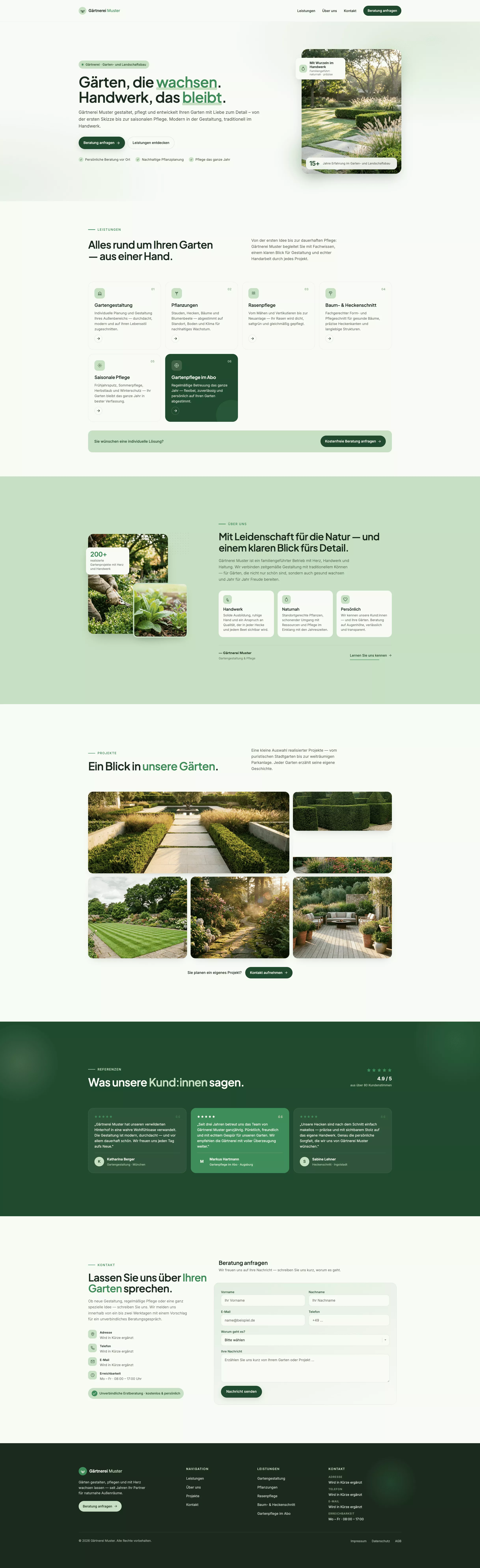Gärtnerei Website-Vorlage